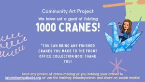 graphic about folding 1000 paper cranes