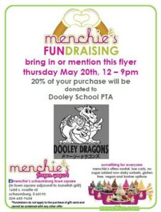 Flyer about Menchie's Fundraiser