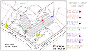School Map of Arrival Entrances