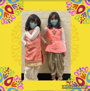 2nd graders Naisha and Shanaya dressed up to celebrate Diwali!