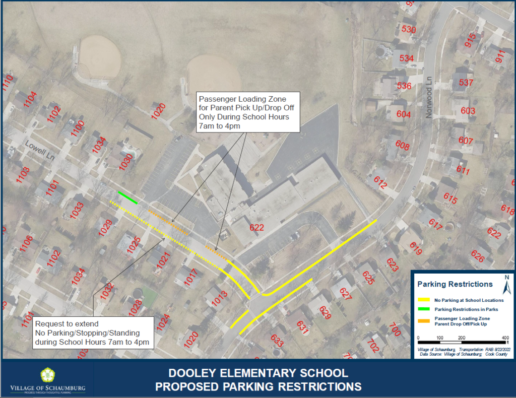 map of parking changes