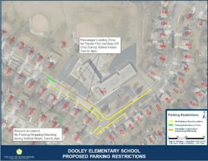 Map of Parking Changes Around Dooley