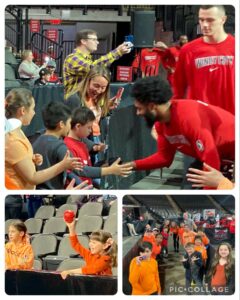 Students at the Windy City Bulls Game