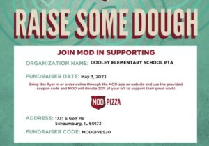 Mod pizza fundraiser flyer