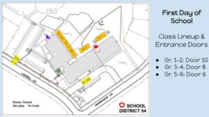 First Day of School Lining Up Map