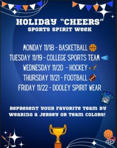 List of days to dress up for Cheers Spirit Week